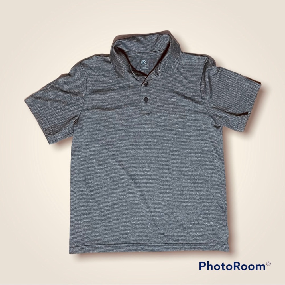 Champion Gray Pinstripe Active Wear Polo Shirt - Picture 11 of 11